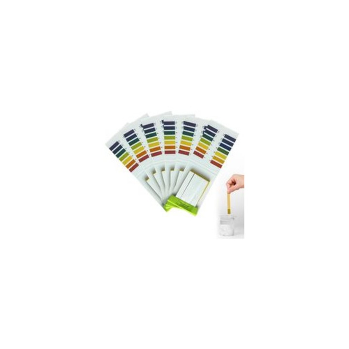 Bandelete test pH 6x80 buc multicolor 1-14 pH