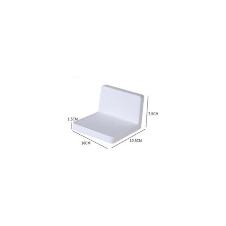 Falra szerelhető kis polc, fehér, 10x10x7cm, 1 db-os szett
