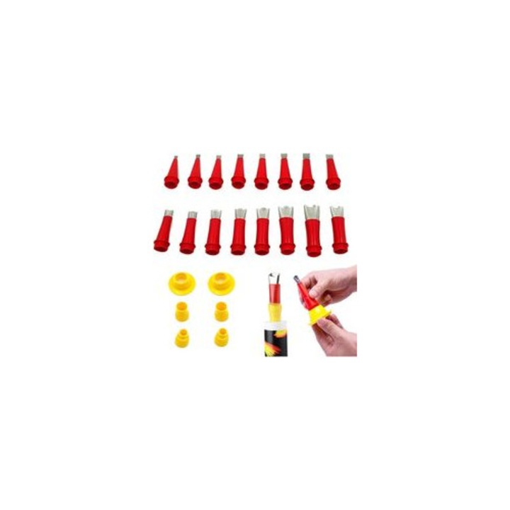 Set aplicatoare silicon, 22 piese, multicolor, universal, 6-30mm