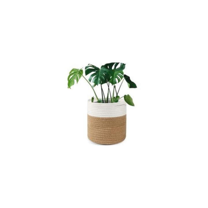 Ghiveci textil pentru plante interior, 20x20cm, alb