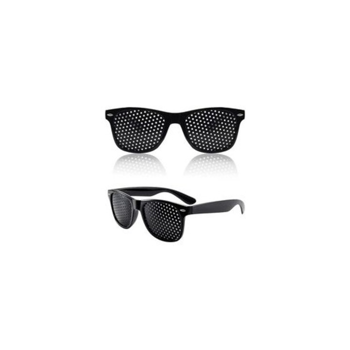 Set 2 ochelari antrenament ochi, rame usoare, confortabili, pentru uz zilnic, negru
