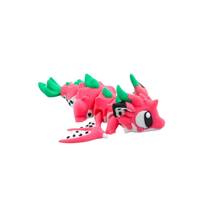Mini Dragon Fructul Dragonului, figurina articulata printata 3D in Romania, dragon decorativ, cadou original, jucarie articulata, colectie