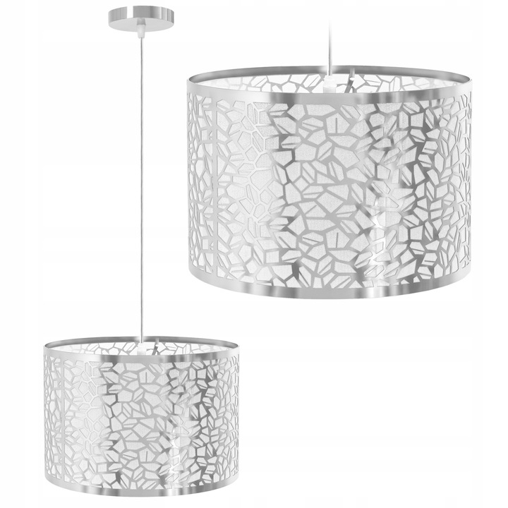 Lampa suspendata Glam Modern Chrome Metal XL