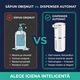 Dozator sapun automat, DIO SMART, Design Elegant, Senzor Infrarosu Rapid, Rezervor 350ml, Autonomie 90 Zile, Incarcare USB‑C, IPX6, Fara Atingere, Eliminare Germeni, Spuma Delicata, Ideal Baie, Bucatarie, Igiena Moderna, Functionare Silentioasa, Alb