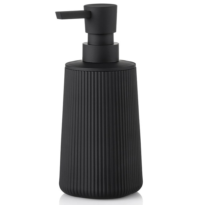 Matt fekete üveg szappanadagoló 350ml 17.3x7.2x7.2cm
