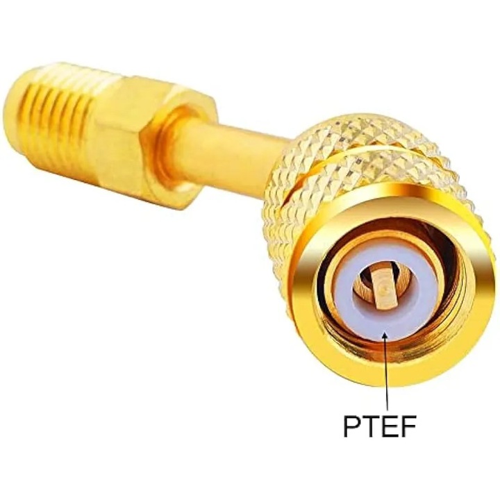 Légkondicionáló adapter 5/16" SAE-ről 1/4" SAE-re, 2 darabos készlet, sárgaréz