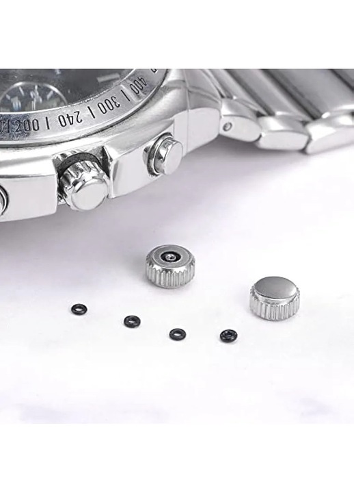 Комплект от 2 щифта за часовник от неръждаема стомана, 5.5x0.9x2mm, сребрист