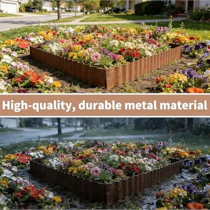 Corten acél kerti szegély 0.03x15x1000cm rozsdás rugalmas