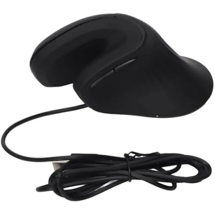 Mouse vertical ergonomic cablat 6 butoane negru