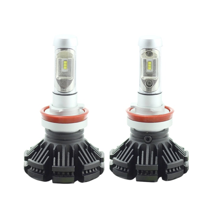 LED за автомобилни фарове H11 супер бяло Carguard, 12-24V - 4000 лумена, E8 одобрение