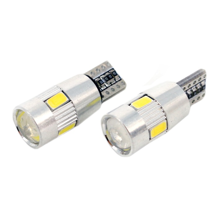Led de pozitie 6 COB LED cu Canbus si lupa Carguard, CAN120
