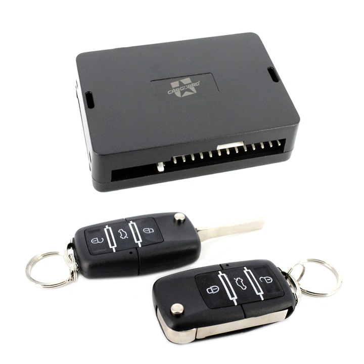 Комплект модул за централно заключване Carguard MIC001, С дистанционно управление, 12V