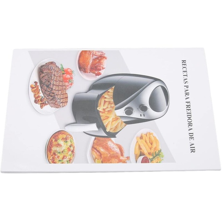 Air fryer receptkönyv, 32 recept, színes képek, 18x12cm