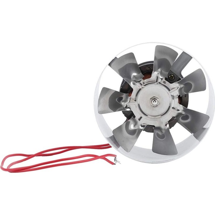 Fali elszívó ventilátor 25W fém 9.5x7.5cm csendes