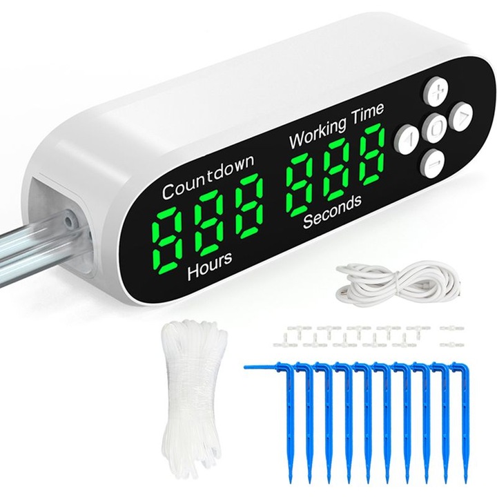 Автоматична система за капково напояване, 10м маркуч, USB, регулируема, 110x33x29.5mm
