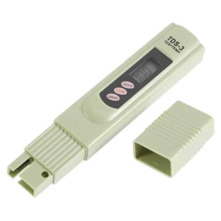 Testor TDS digital cu temperatura, 15.4x2.2x2.9 cm, alb