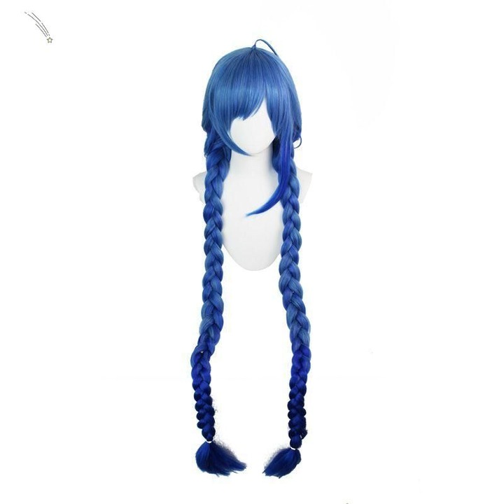 Peruca Anime Cosplay Hatsune Miku – Varianta Shrine Maiden Japoneza, albastra, Funny Party Shop®