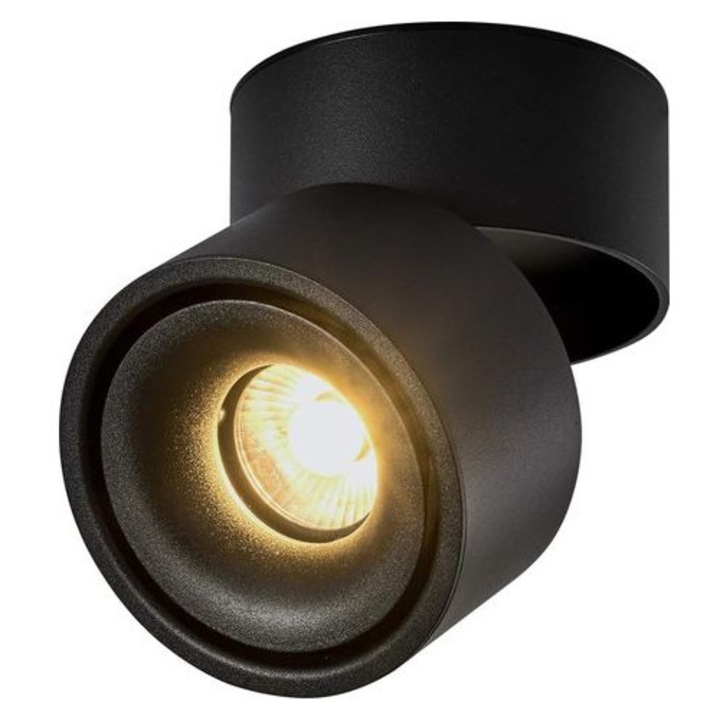 Spot LED plafon 10W, alb cald, reglabil, 10x10x10cm