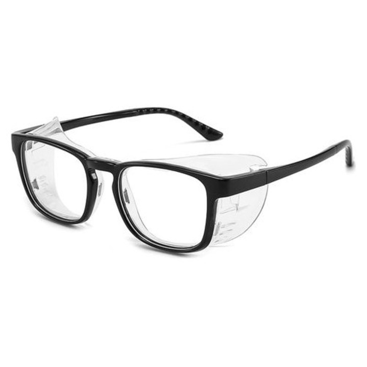 Ochelari de protectie anti-polen, anti-UV, anti-lumina albastra, negru, marime universala
