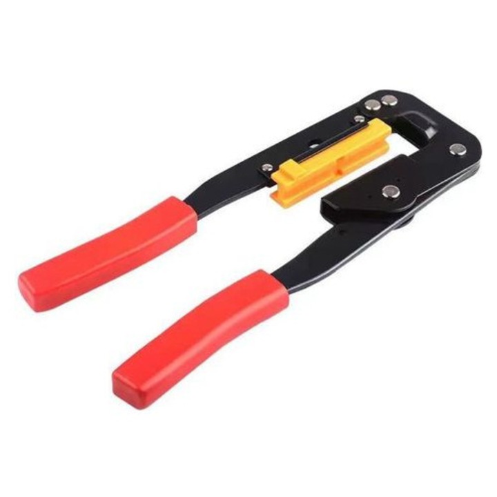 Lapos kábel krimpelő fogó, fekete, 20cm
