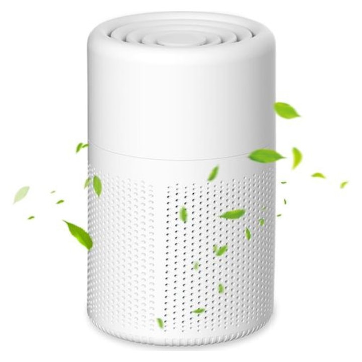 HEPA USB légtisztító csendes aromaterápiával 19x12cm fehér