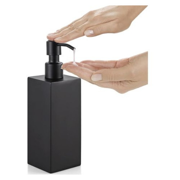 Adagoló szappan adagoló rozsdamentes acél 350ml fekete 6x6x20.5cm