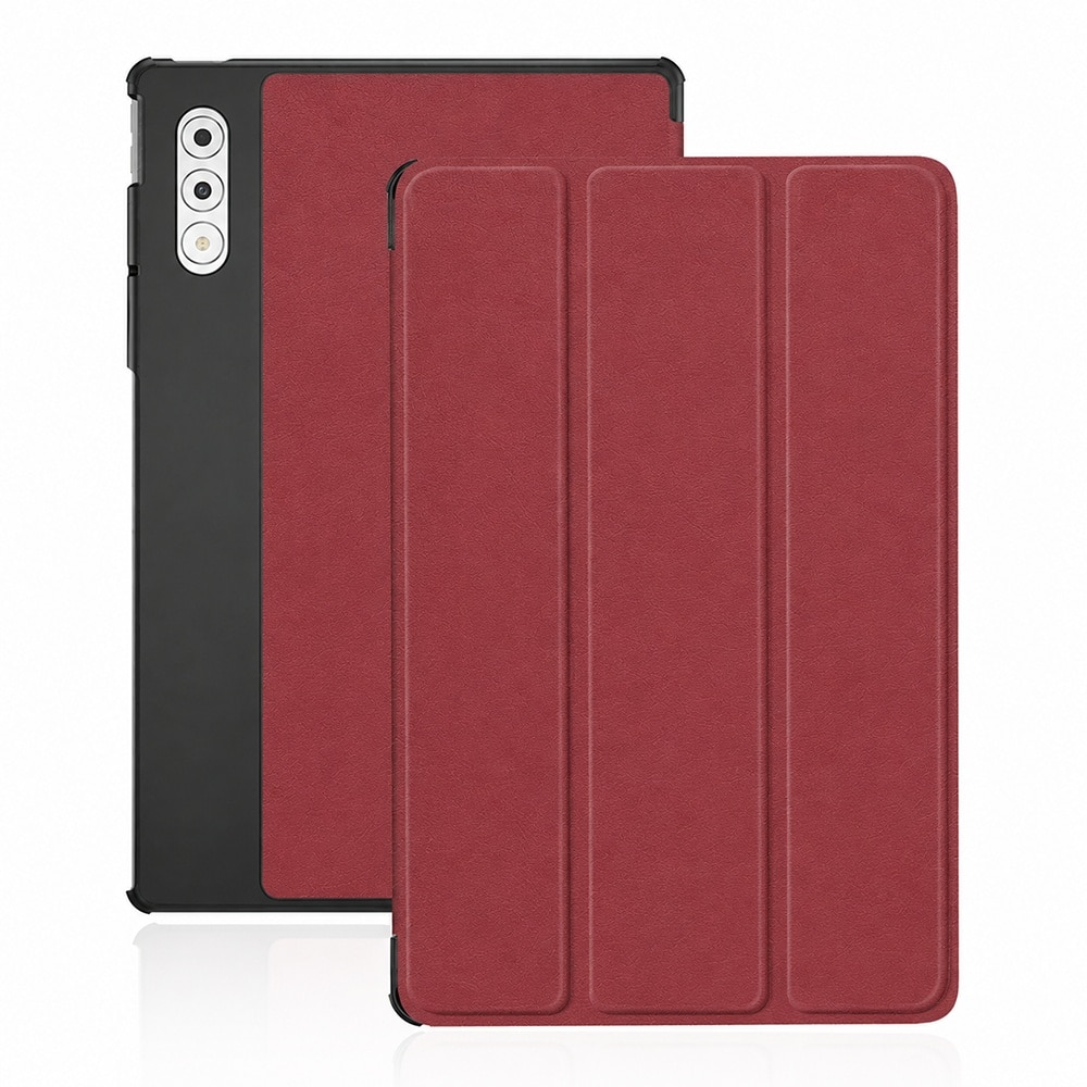 Husa pentru Lenovo Yoga Tab Plus 12.7 Lightweight Slim, tip stand, functie sleep/wake-up si inchidere magnetica, protectie 360 - bordeaux