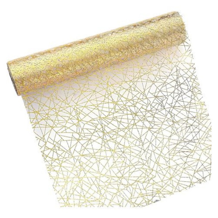 Textil tekercs, 28x3000cm, arany, újrafelhasználható, rugalmas