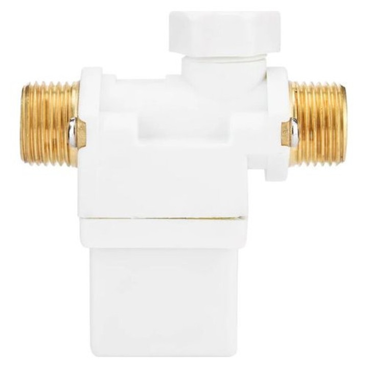 Electrovalva electrica 12V, filet G1/2, plastic si alama, 8,3x7,8cm, unidirectionala