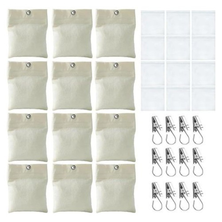 Set 12 greutati pentru perdele exterioare, negru, 425g, 12x15cm