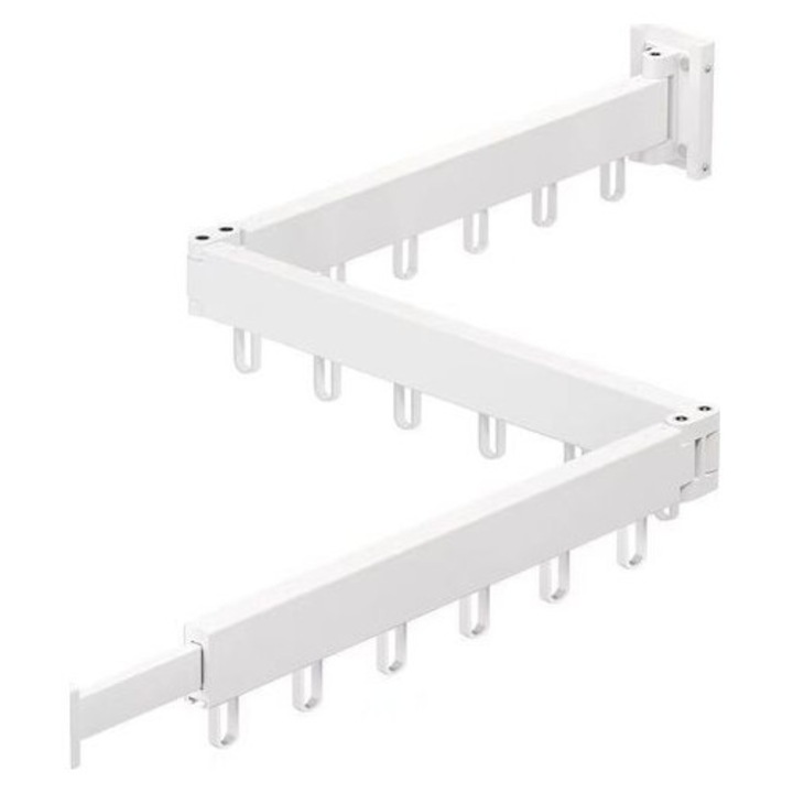 Kihúzható ruhaszárító, 3 szintes, alumínium, 90cm, fehér