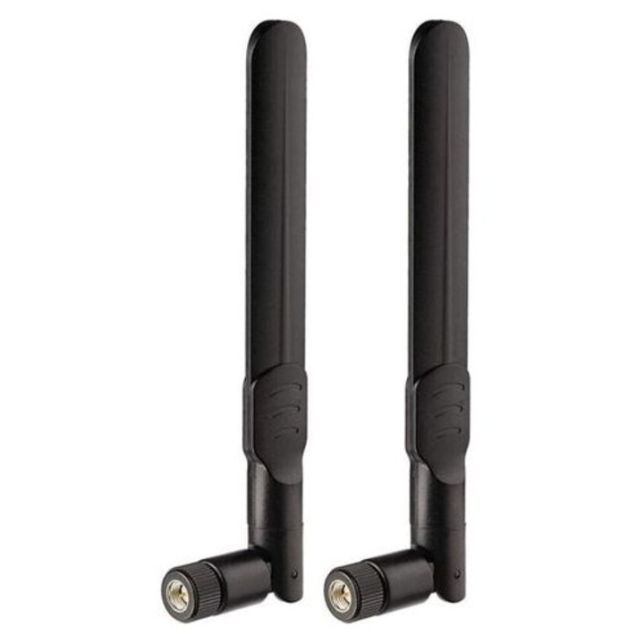 Комплект 2 антени 4G LTE 8dBi всепосочни, SMA конектор, черен