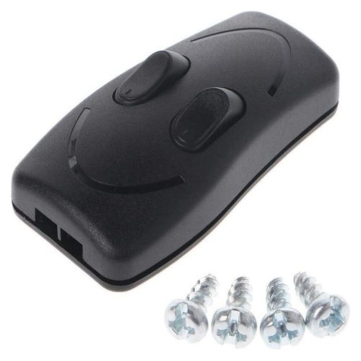 Kétirányú nyomógombos dupla kapcsoló, fehér, 3,5x6mm, 110-250V 3A