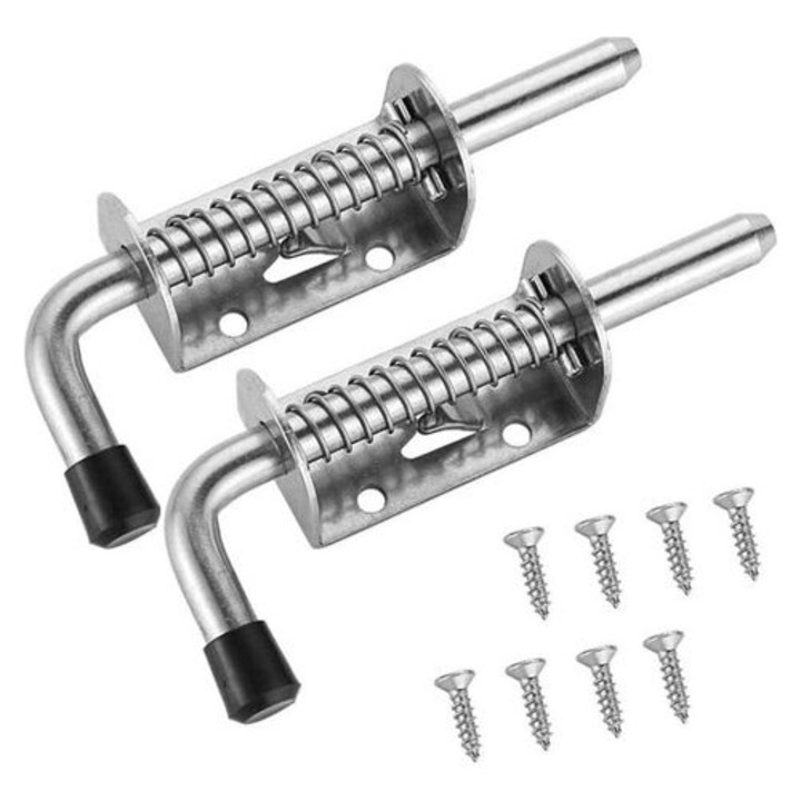 Rozsdamentes acél garázskapu zár 304 128x10mm időjárásálló