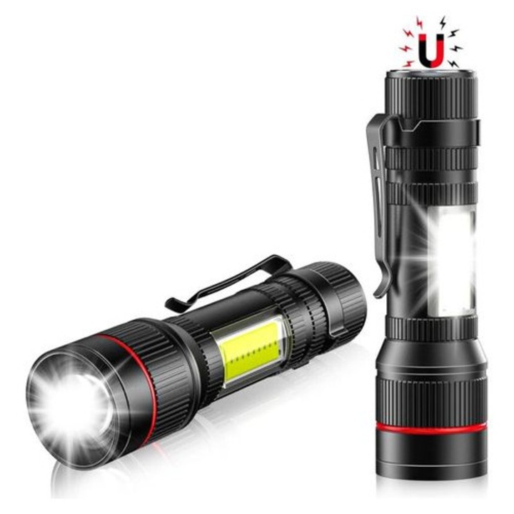 2 db LED lámpa szett, vízálló, mágneses, USB, 11cm, 2600mAh