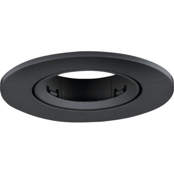 Spot LED incastrat Eglo Barranco GU10 1x5W, Ø 9 cm, negru