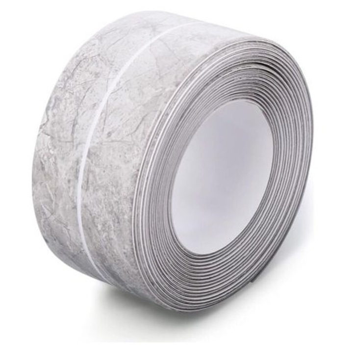 PVC tömítőszalag márvány szürke 38mmx3,2m öntapadós fürdőszobába, konyhába