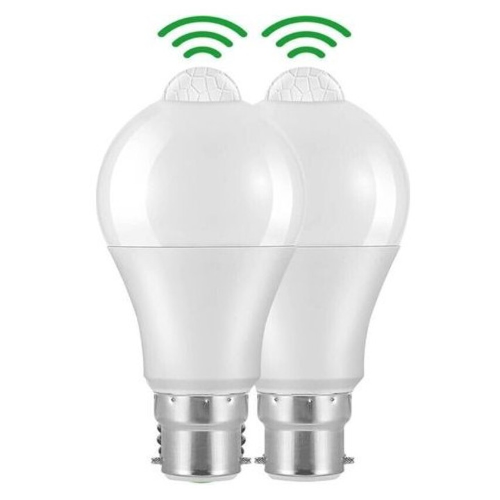 Bec LED B22 szett 2 darab, 12W, hideg fehér, 1020lm, IP42, 6000K