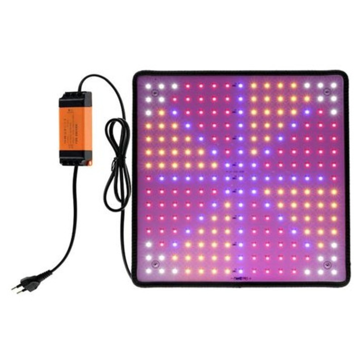 LED növénytermesztő lámpa 1000W 225 LED többszínű 30x30cm