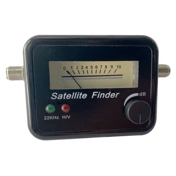 Detector satelit portabil, semnal sensibil, afisaj iluminat, 13-18V, compact