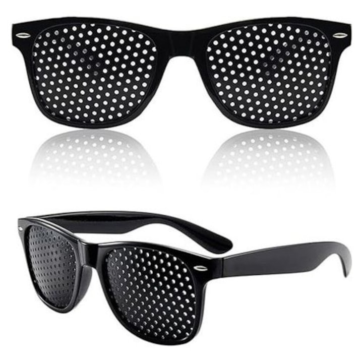 Set 2 ochelari reglaj antrenament ochi, cadru usor confortabil, alb