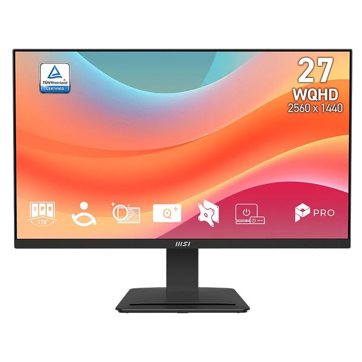 Monitor MSI PRO MP273Q E7, 27", IPS, QHD, negru