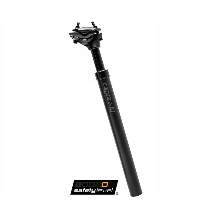 Ergotec rugózott nyeregcső 30,9mm 350mm fekete 580g