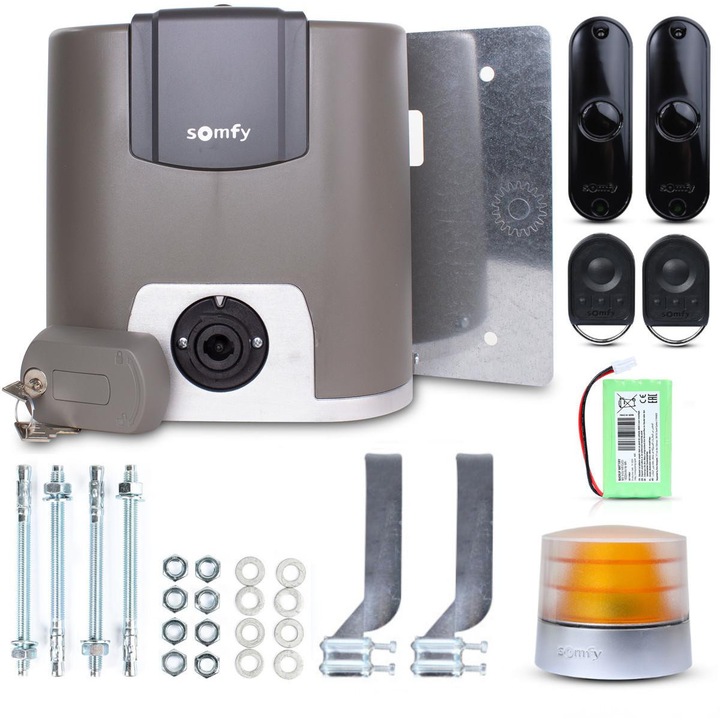 Комплект автоматизация за плъзгаща порта Somfy Elixo 3S+ IO, 600 кг, безшумен, 230V