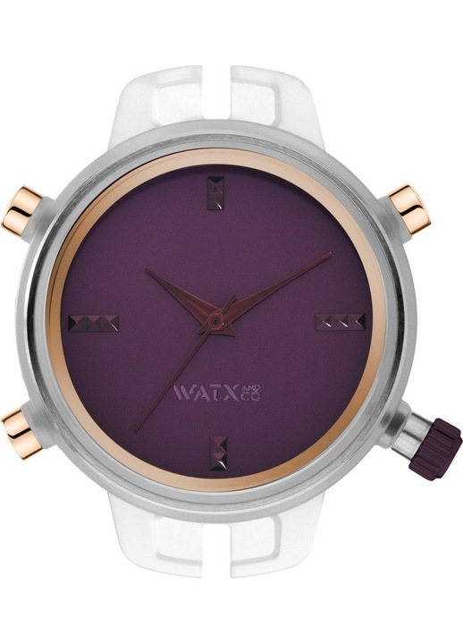 Ceas dama Watxandco RWA7023 transparent maro 43mm