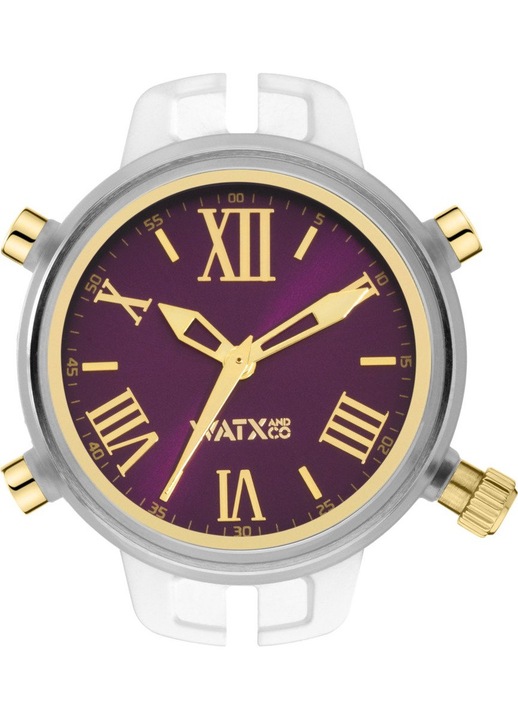Ceas dama Watxandco RWA4067 transparent rosu 43mm