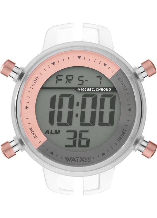Ceas dama WATXANDCO RWA1074 digital multicolor transparent 43mm