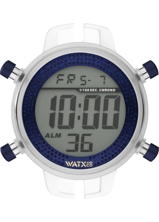 Ceas dama WATXANDCO RWA1081 digital albastru transparent 43mm