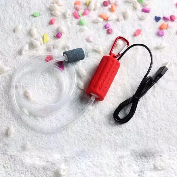 USB mini légpumpa akváriumhoz, piros, 1W, 3V-9V, 1mx1mx1m