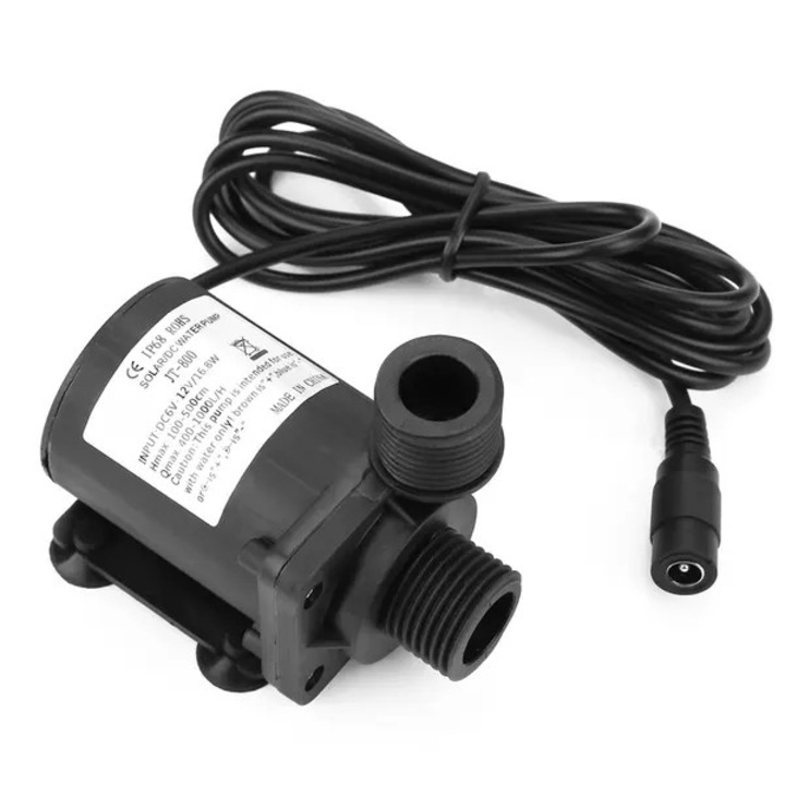 12V-os vízpumpa 800L/H 5M 20.4mm kompakt csendes